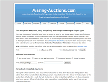 Tablet Screenshot of missing-auctions.com